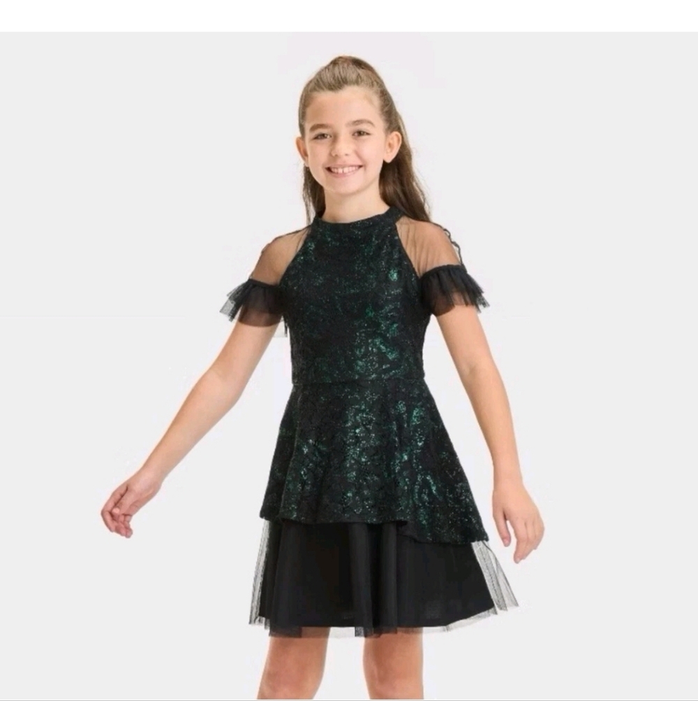 Wicked Girls Elphaba cosplay dress costume size youth L 10 12
